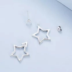 Studziki do uszu w stylu Pandora z pentagramem - BSE901
