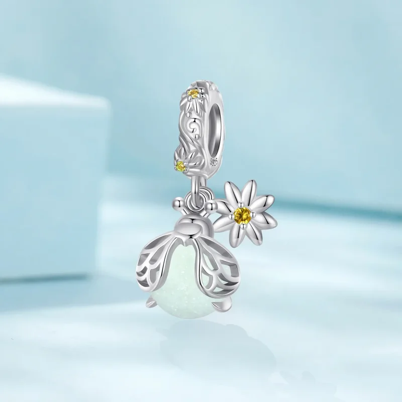 (zdjęcie do) Świecąca zawieszka Firefly w stylu Pandora – SCC2615 - Wyświetl 2