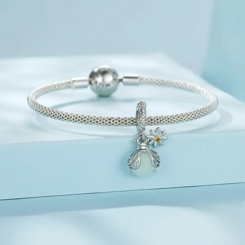 (zdjęcie do) Świecąca zawieszka Firefly w stylu Pandora – SCC2615 - Wyświetl 3