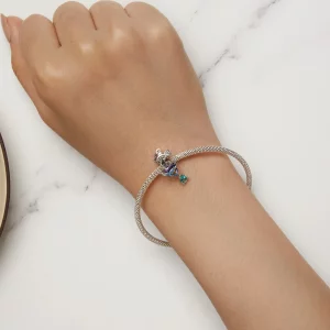 Wisiorek w stylu Pandora z motywem syreny i kotwicy - BSC903