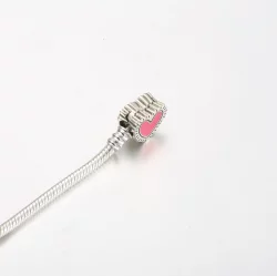 Bransoletka Keith Haring™ x Pandora Moments z łańcuszkiem w kształcie węża w promienistym sercu - 592217C01