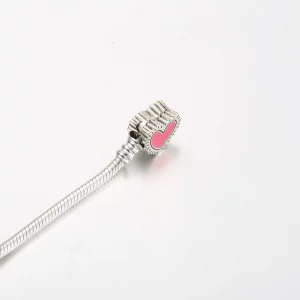 Bransoletka Keith Haring™ x Pandora Moments z łańcuszkiem w kształcie węża w promienistym sercu - 592217C01