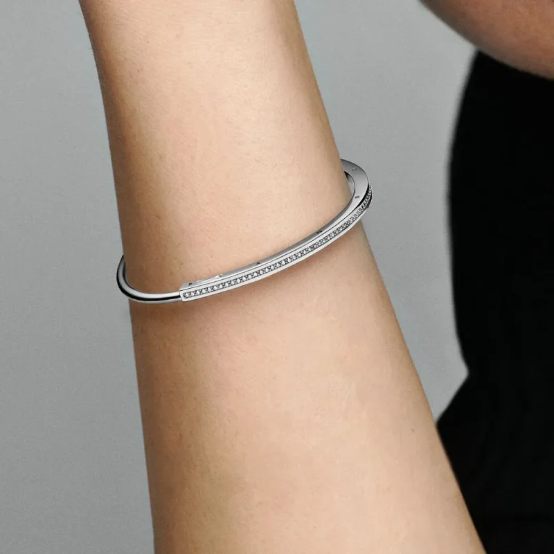 (zdjęcie do) Bransoletka Pandora Signature ID Pavé - 592313C01 - Wyświetl 7
