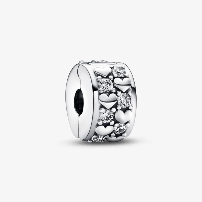 (zdjęcie do) Błyszcząca zawieszka w kształcie serca Pandora Infinite Hearts - 792235C01