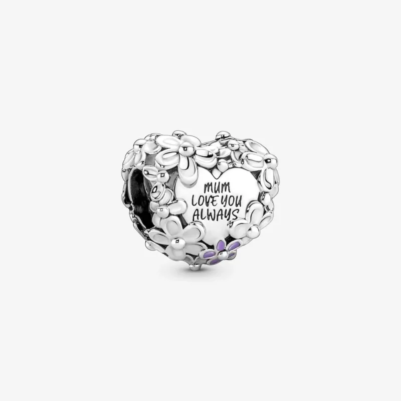 (zdjęcie do) Charms Pandora Mom Daisy Heart - 791155C01