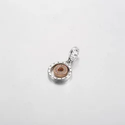 Dwukolorowa zawieszka z logo Pandora w kształcie kółek - 782287C01