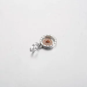 Dwukolorowa zawieszka z logo Pandora w kształcie kółek - 782287C01