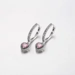Kolczyki koła Pandora Sparkling Halo Heart - 291445C01