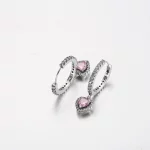 Kolczyki koła Pandora Sparkling Halo Heart - 291445C01