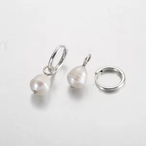 Kolczyki koła z hodowanych w stylu barokowym pereł słodkowodnych Pandora - 299426C01