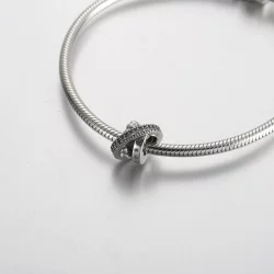 Logo Pandora, zawieszka Pavé i koraliki - 792317C01