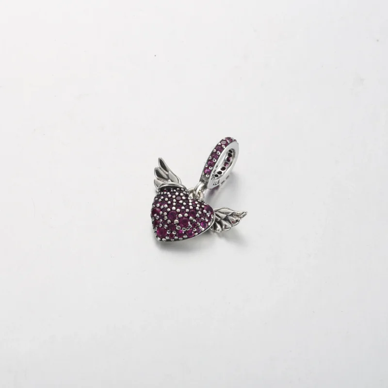 (zdjęcie do) Naszyjnik Pandora Pavé w kształcie serca i skrzydeł anioła - 398505C01 - Wyświetl 2