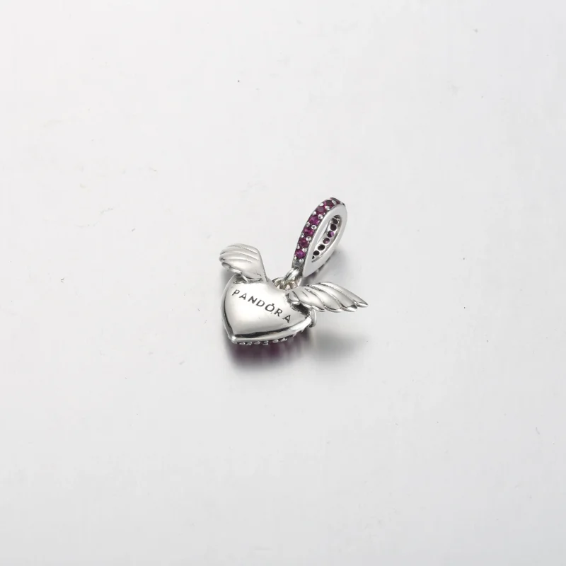 (zdjęcie do) Naszyjnik Pandora Pavé w kształcie serca i skrzydeł anioła - 398505C01 - Wyświetl 3