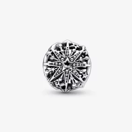 Niebiańska zawieszka w kształcie płatka śniegu Pandora - 792360C00