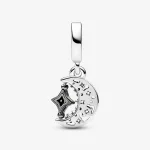 Pandora Błyszczący półksiężyc i obrotowa zawieszka w kształcie gwiazdy - 792781C01