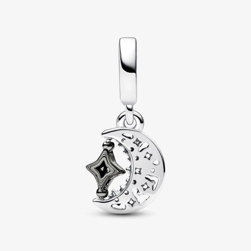 (zdjęcie do) Pandora Błyszczący półksiężyc i obrotowa zawieszka w kształcie gwiazdy - 792781C - Wyświetl 2
