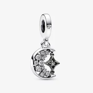Pandora Błyszczący półksiężyc i obrotowa zawieszka w kształcie gwiazdy - 792781C01