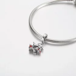 Pandora Disney Wisząca zawieszka z Myszką Miki i Myszką Minnie - 790075C01