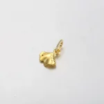 Pandora Ginkgo zawieszka pozłacana 14-karatowym złotem z przezroczystą cyrkonią sześcienną - 762428C01