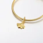Pandora Ginkgo zawieszka pozłacana 14-karatowym złotem z przezroczystą cyrkonią sześcienną - 762428C01