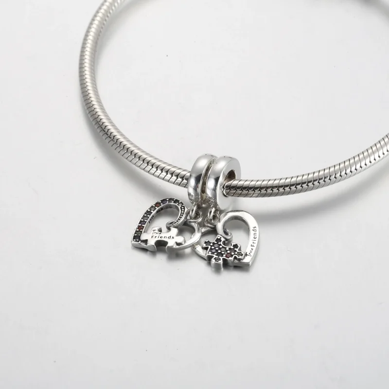 (zdjęcie do) Pandora Puzzle Kawałek Serca Rozdzielana zawieszka Przyjaźń - 792239C01 - Wyświetl 4