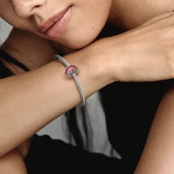 Pandora Ujawnij swoją miłość Różowa zawieszka ze szkła Murano - 791159C00
