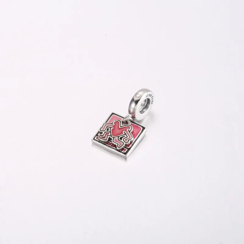 (zdjęcie do) Podwójna zawieszka Keith Haring™ x Pandora Walking Heart - 792216C01 - Wyświetl 2