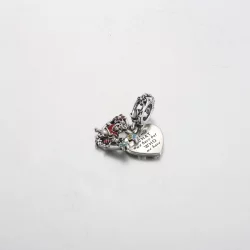 Podwójna zawieszka Pandora Disney Kubuś Puchatek i Prosiaczek - 792214C01
