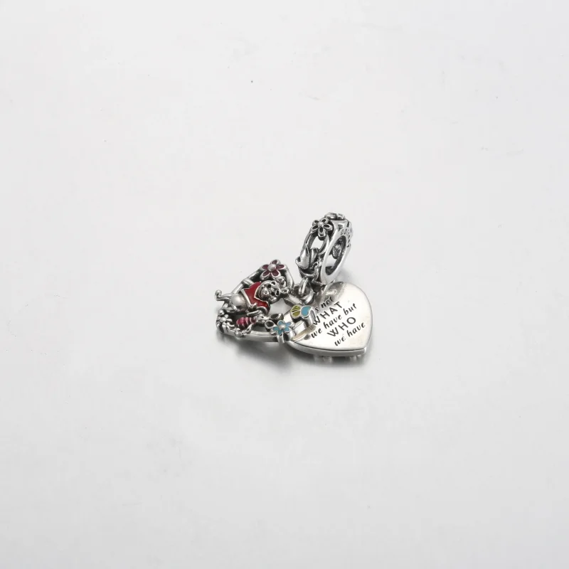 (zdjęcie do) Podwójna zawieszka Pandora Disney Kubuś Puchatek i Prosiaczek - 792214C01 - Wyświetl 2