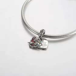 Podwójna zawieszka Pandora Disney Kubuś Puchatek i Prosiaczek - 792214C01
