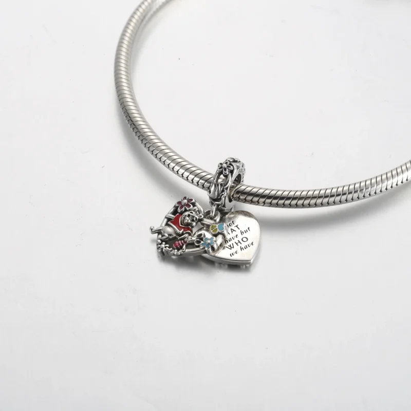 (zdjęcie do) Podwójna zawieszka Pandora Disney Kubuś Puchatek i Prosiaczek - 792214C01 - Wyświetl 4
