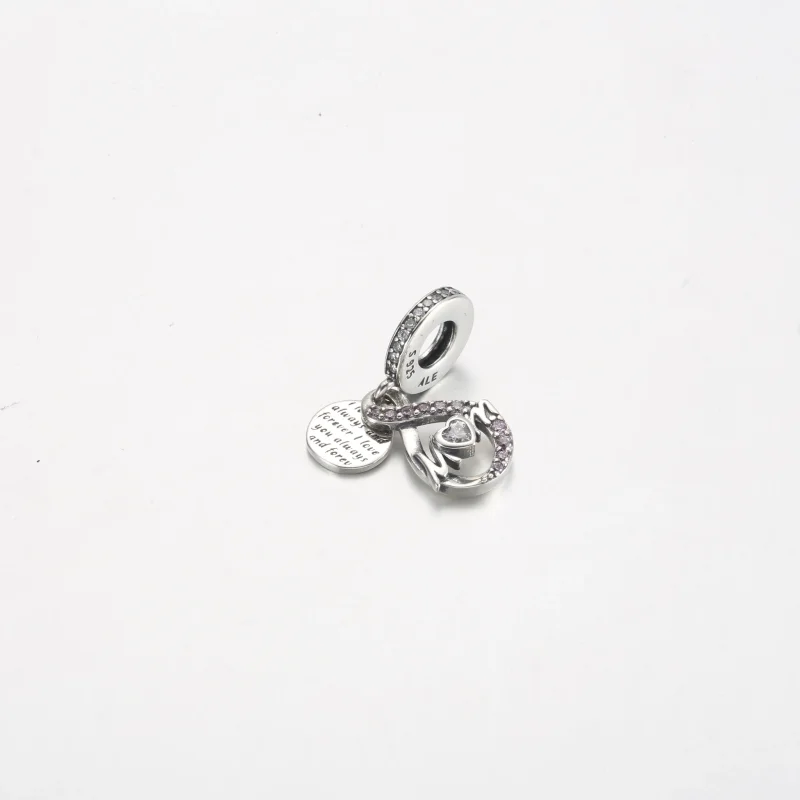 (zdjęcie do) Podwójna zawieszka Pandora Mom Infinity Pavé - 791468C01 - Wyświetl 2