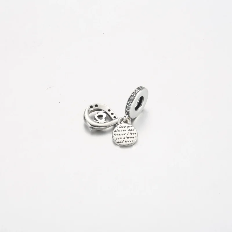 (zdjęcie do) Podwójna zawieszka Pandora Mom Infinity Pavé - 791468C01 - Wyświetl 3