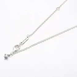Prostokątny, błyszczący naszyjnik Pandora Halo Collier - 392388C01