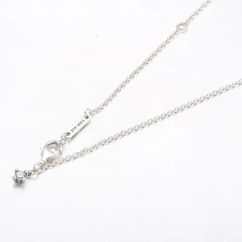(zdjęcie do) Prostokątny, błyszczący naszyjnik Pandora Halo Collier - 392388C01 - Wyświetl 4