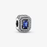 Prostokątny wisiorek Pandora Blue Sparkling - 792385c01