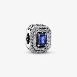Prostokątny wisiorek Pandora Blue Sparkling - 792385c01