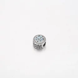Srebrna zawieszka Pandora Blue w panterkę - 792016CZ_E024