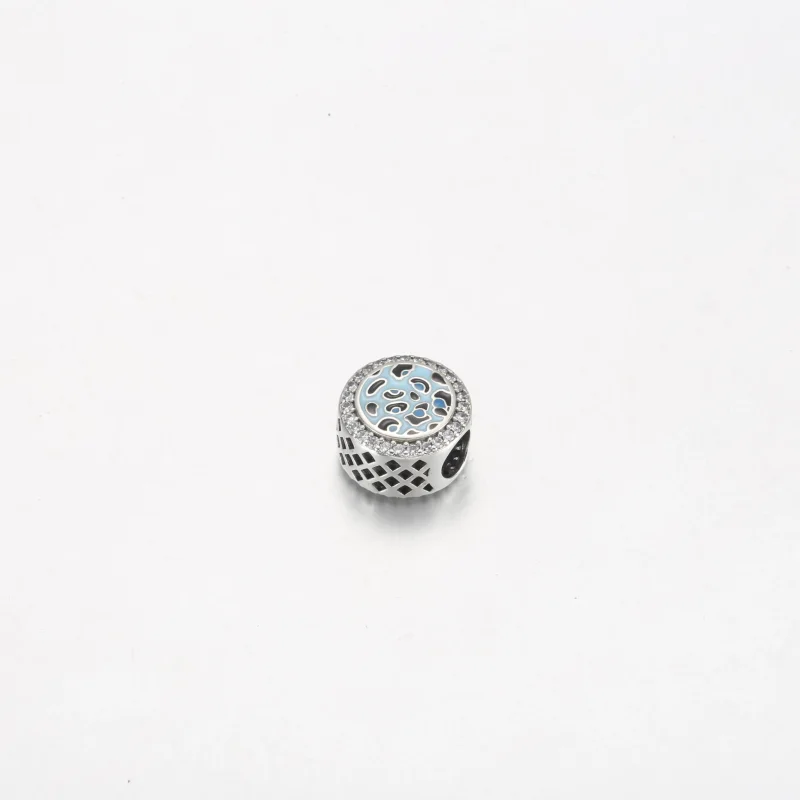 (zdjęcie do) Srebrna zawieszka Pandora Blue w panterkę - 792016CZ_E024 - Wyświetl 2