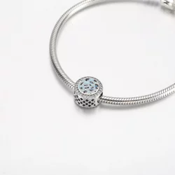 Srebrna zawieszka Pandora Blue w panterkę - 792016CZ_E024