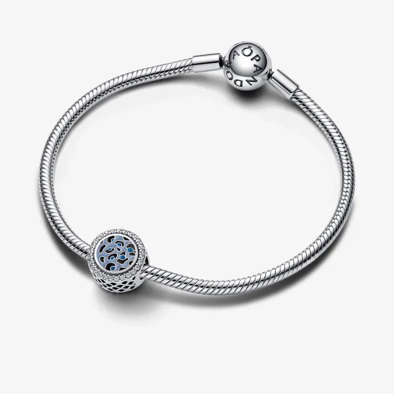 (zdjęcie do) Srebrna zawieszka Pandora Blue w panterkę - 792016CZ_E024 - Wyświetl 6