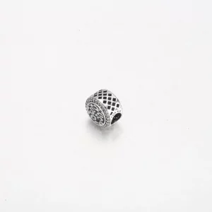 Srebrna zawieszka Pandora w kolorze czarnym w panterkę - 792016CZ_E023