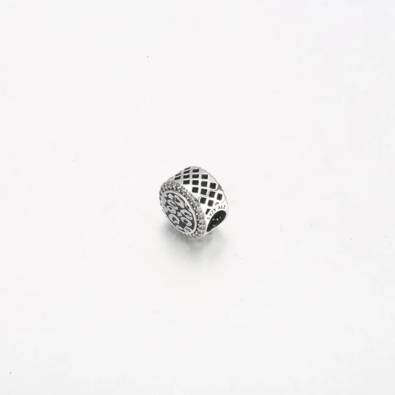 (zdjęcie do) Srebrna zawieszka Pandora w kolorze czarnym w panterkę - 792016CZ_E023 - Wyświetl 4