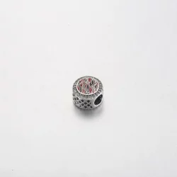 Srebrna zawieszka Pandora w kolorze różowego zebry - 792016CZ_E026