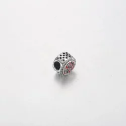 Srebrna zawieszka Pandora w kolorze różowego zebry - 792016CZ_E026