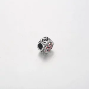 Srebrna zawieszka Pandora w kolorze różowego zebry - 792016CZ_E026