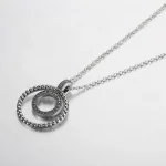 Wisiorek i naszyjnik Pandora Signature Pavé i koralikami - 392308C01