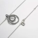 Wisiorek i naszyjnik Pandora Signature Pavé i koralikami - 392308C01