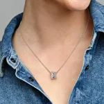 Wisiorek i naszyjnik z logo Pandora Pavé i koralikami - 392311C01