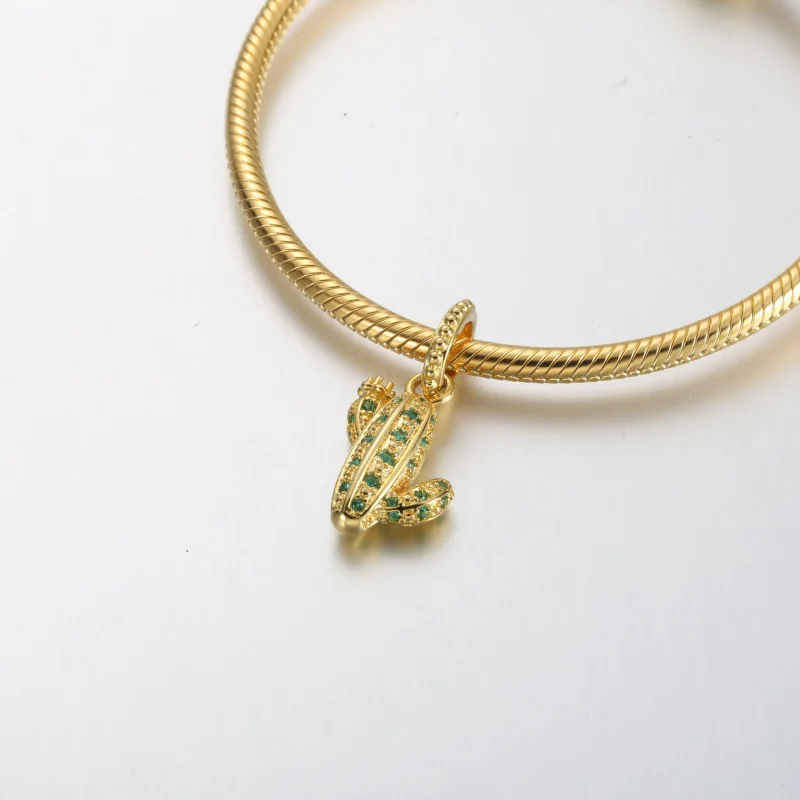 (zdjęcie do) Wisiorek Pandora Sparkling Desert Cactus - 361687C01 - Wyświetl 4